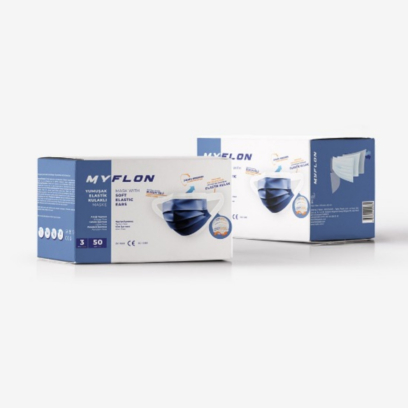 Mavi Elastik Kulaklı Cerrahi Maske 5000 Adet